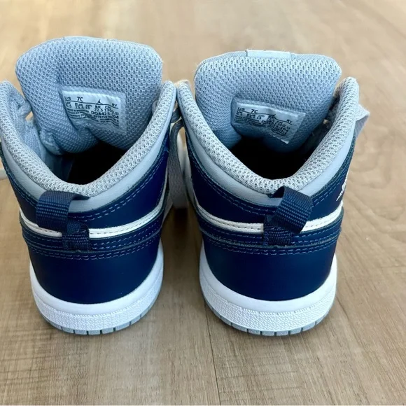 Jordan Kids Sneakers - White, Gray, and Navy - Picture 2 of 9